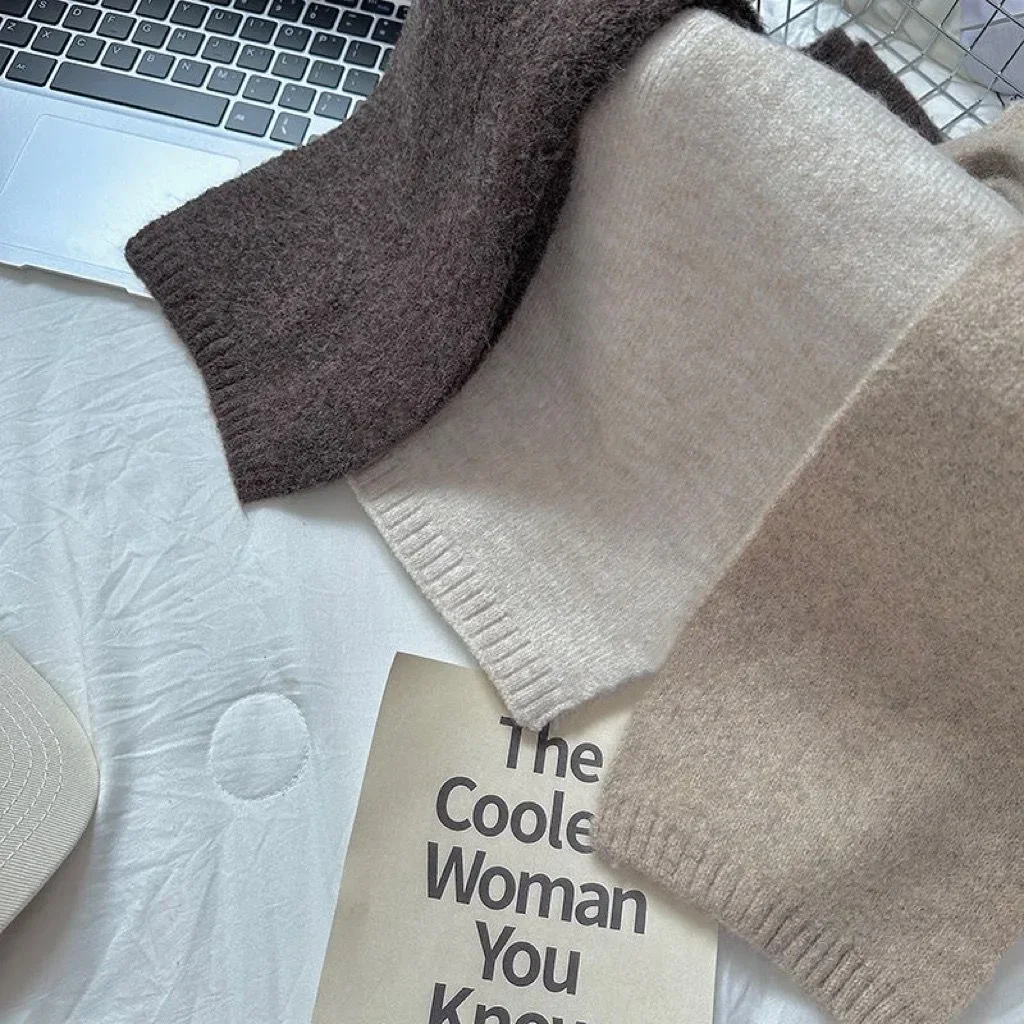 レディースカシミヤスカーフ女性の冬暖かい高級無地ショールとラ - Woven Scarf Blanket のレビューと価格