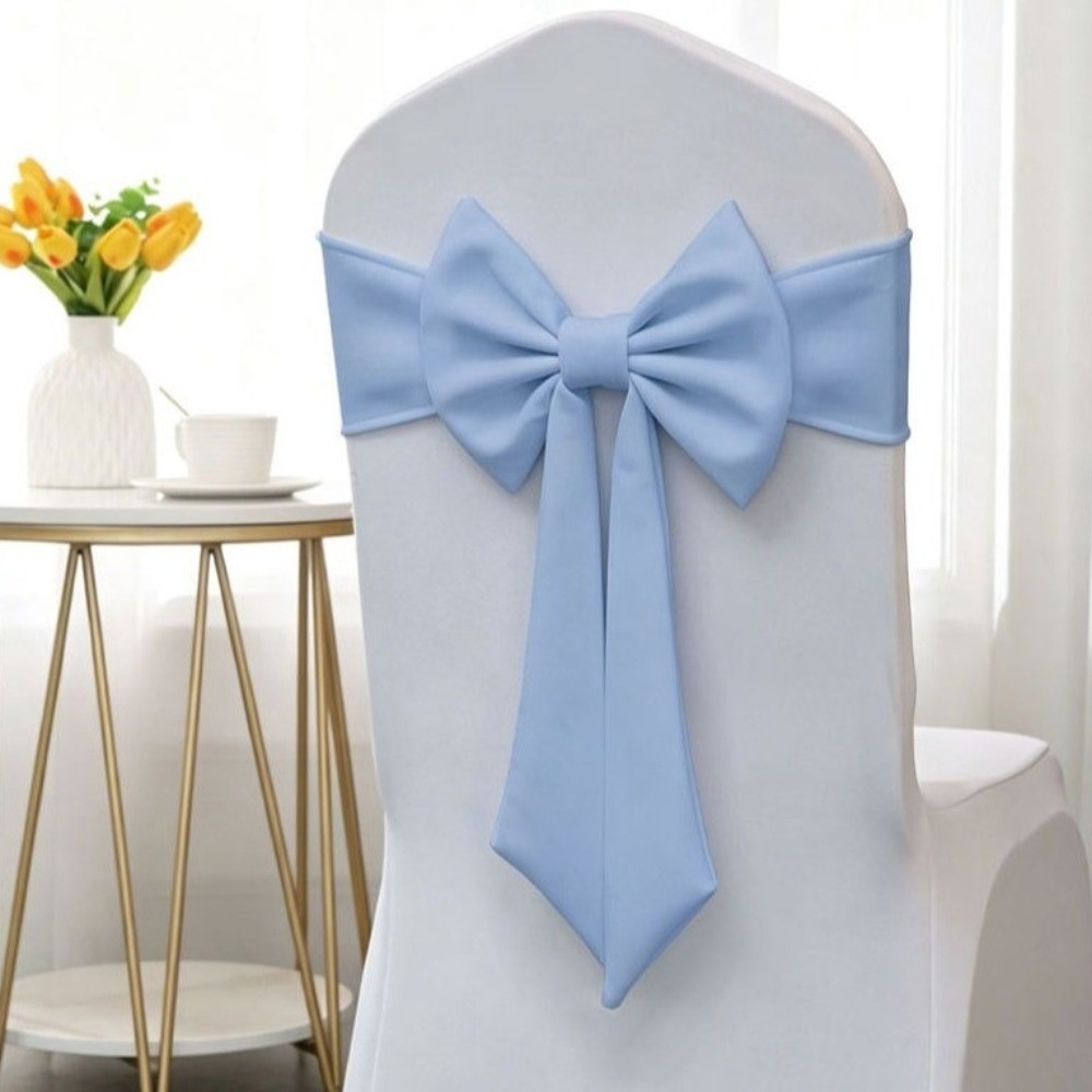 伸縮性のある生地を使用した椅子用装飾、リボン結び不要の装飾、 - Bow Tie Pre Tied のレビューと価格