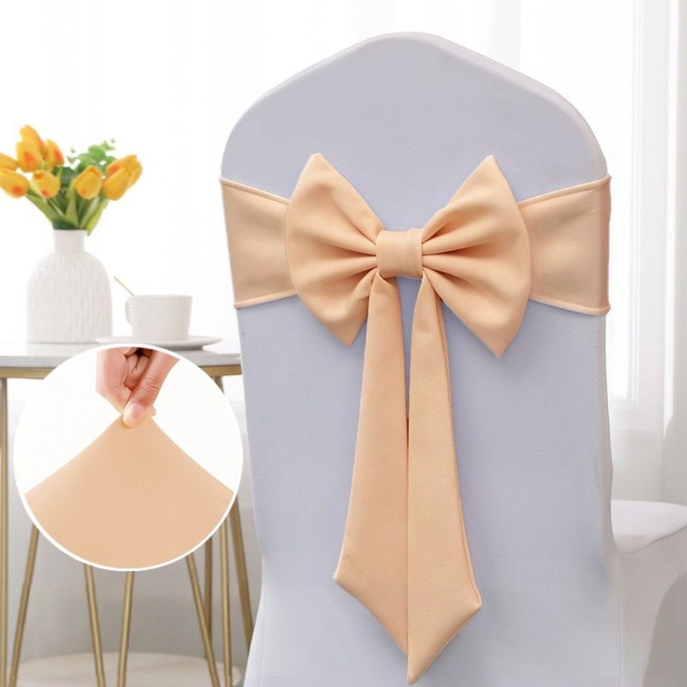 伸縮性のある生地を使用した椅子用装飾、リボン結び不要の装飾、 - Bow Tie Pre Tied のレビューと価格